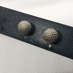Crumbled Round Ball Stud Earrings Silver Tone